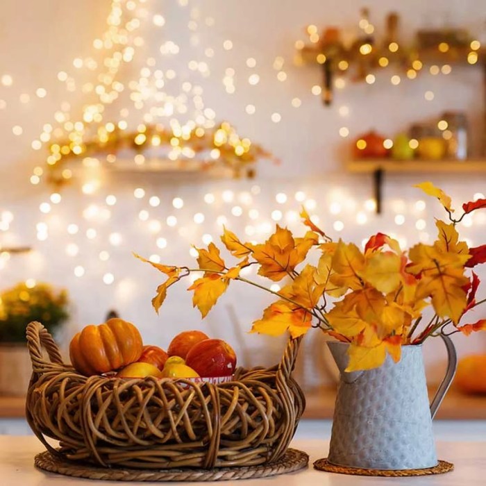 Autumn dining table decor