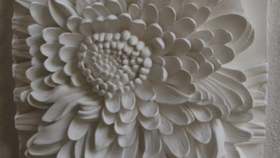 Ceramic flowers wall decor