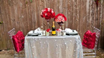 Valentines day table decor