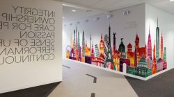 Murals zagg snapshots interiors signage officesnapshots mhtn headquarters hallway 3m sohm midvale powermax