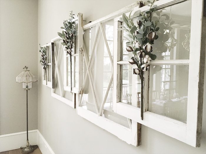 Large window frame wall decor