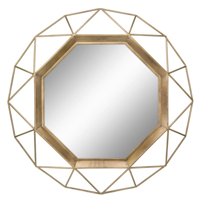 Metal wall mirror decor