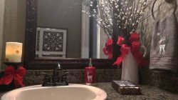 Christmas bathroom wall decor