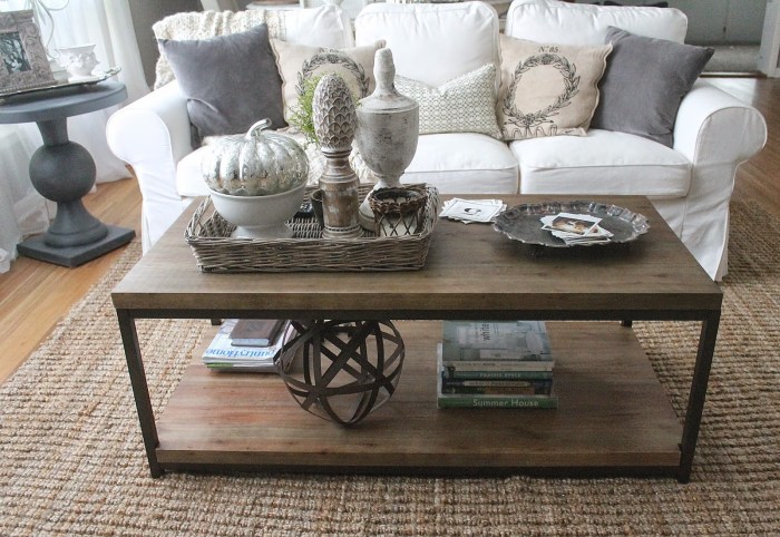 Contemporary coffee table decor