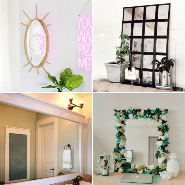 Diy mirrored wall decor