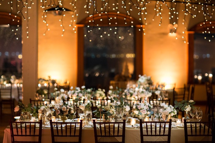 Rectangle wedding table decor