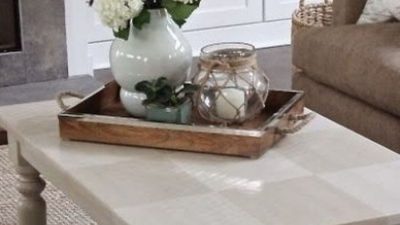 Living room centrepiece coffee table decor