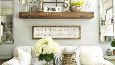 Farmhouse wall decor living room