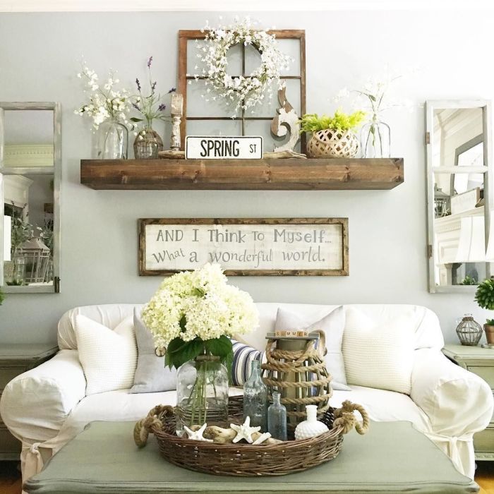 Farmhouse wall decor living room