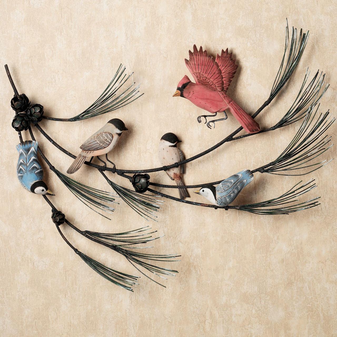 Wooden bird wall decor