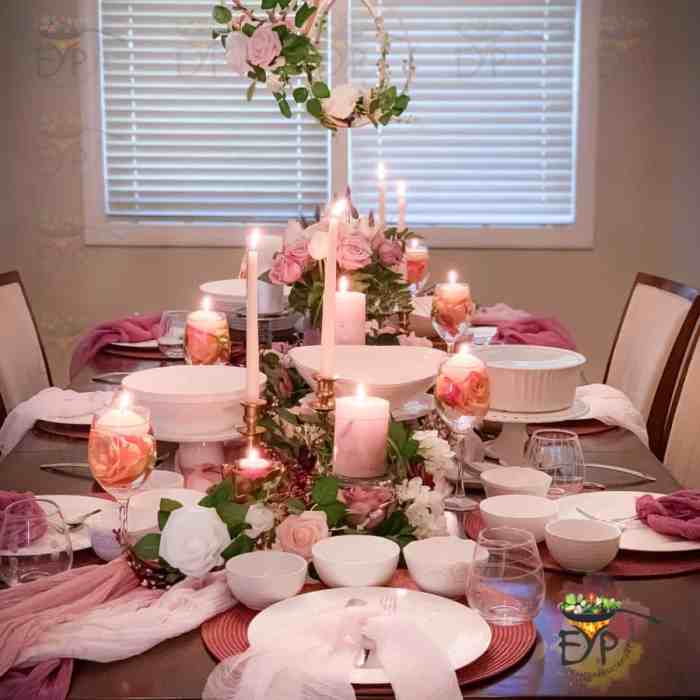 Galentines day table decor