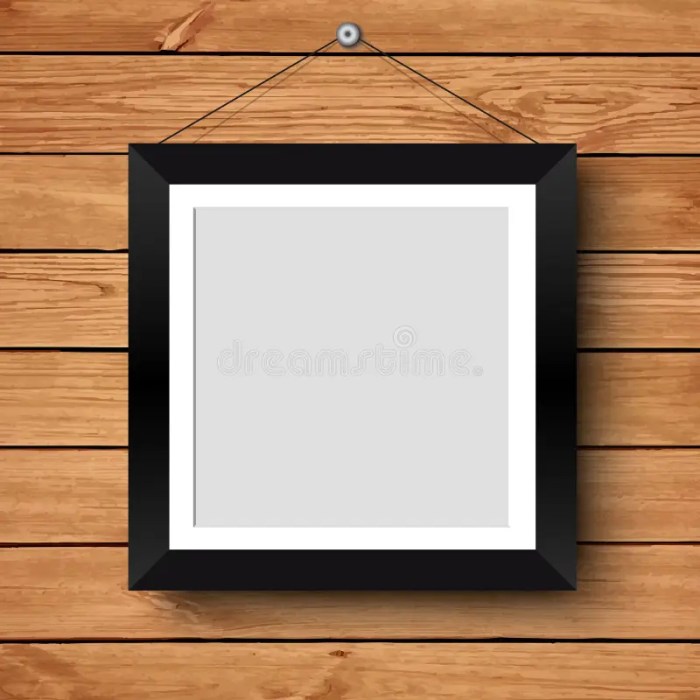 Empty picture frame wall decor