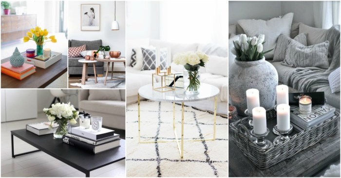 Modern coffee table decor