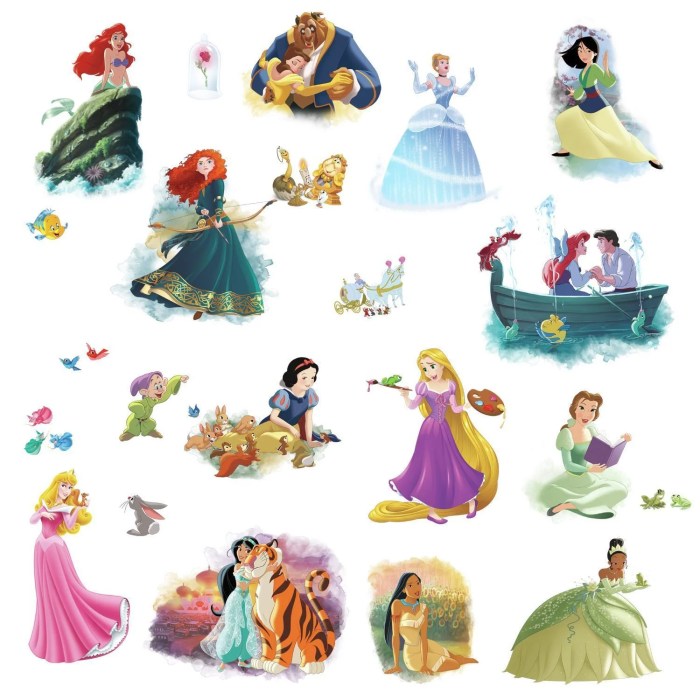 Princess wall decor stickers