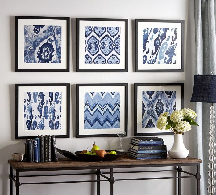 Blue color wall decor