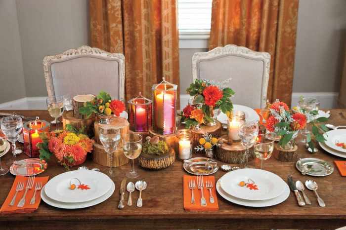 Kitchen table fall decor