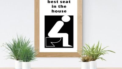 Bathroom funny wall decor