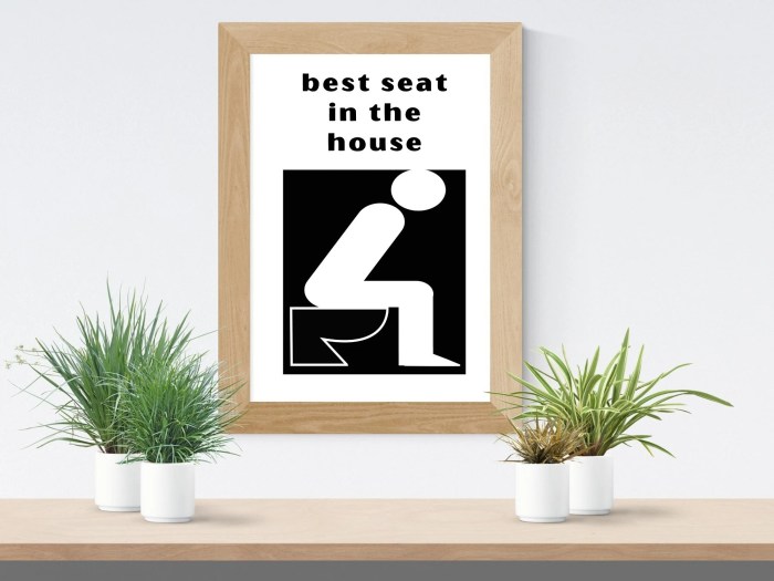 Bathroom funny wall decor