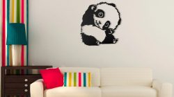 Panda Bear Wall Decor Cute Home Style