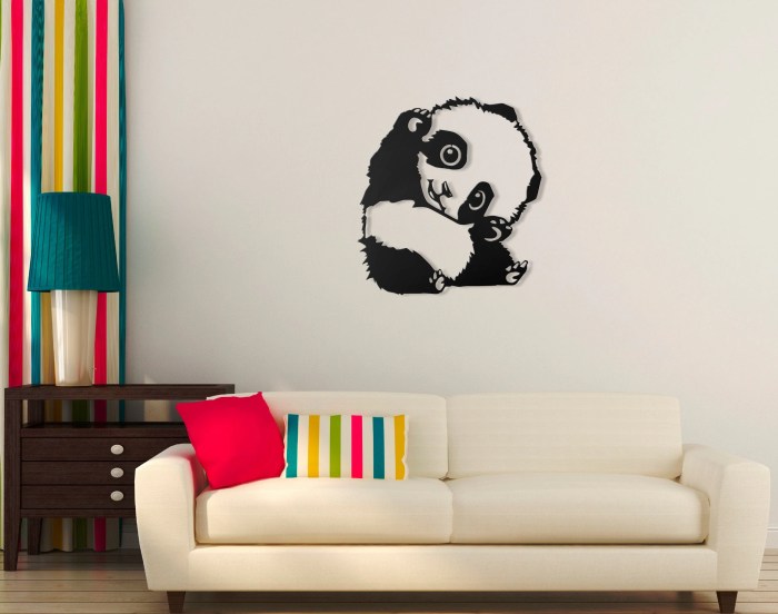 Panda bear wall decor