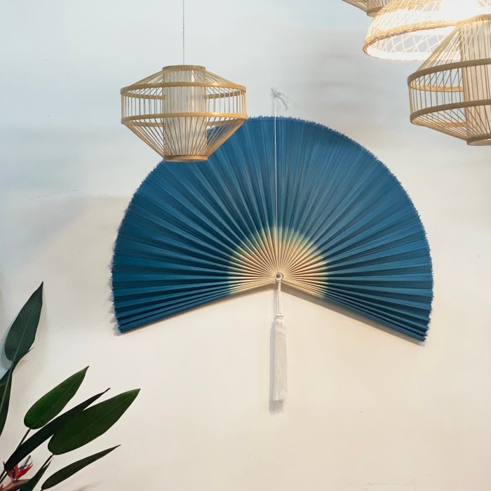 Bamboo fan wall decor