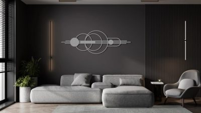 Mid century modern metal wall decor