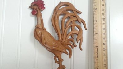 Metal rooster wall decor