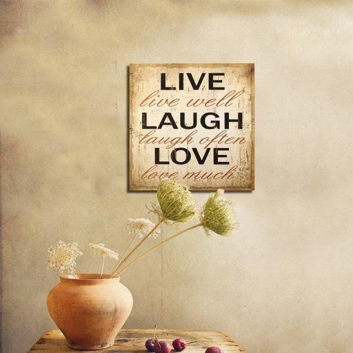 Live laugh love wall decor