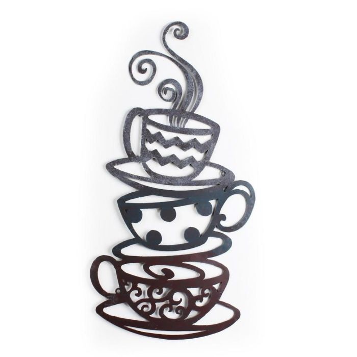 Coffee cup wall metal steaming