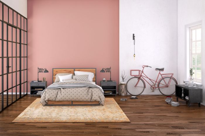 Pink grey wall decor