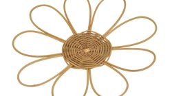 Rattan flower wall decor