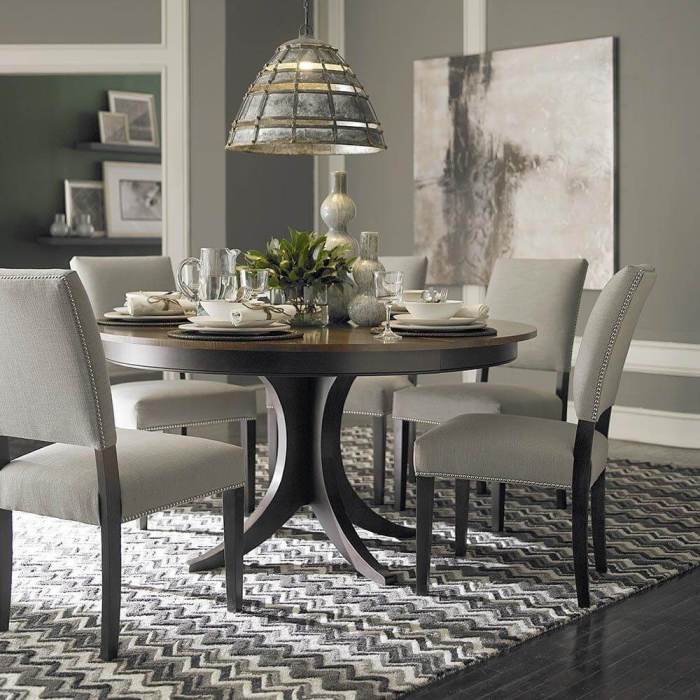 Modern round dining table decor ideas