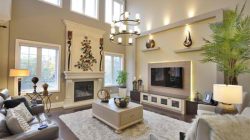 High ceiling wall decor ideas