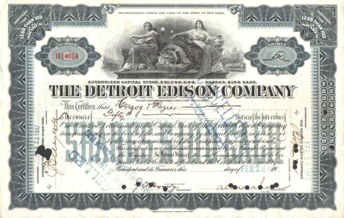 Detroit edison stock price