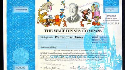 Stock price for walt disney company